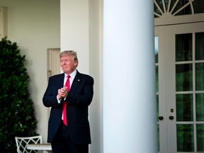 U.S. President Donald Trump leaves after announcing the US will withdraw from the Paris accord in the Rose Garden of the White House on June 1, 2017 in Washington, D.C. (BRENDAN SMIALOWSKI/AFP/Getty Images)