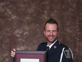 Greater Sudbury Police Service Constable Nihad Hasanefendic was honoured at this week's convocation ceremonies with the Cambrian College Alumni Award. (supplied photo)