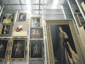 Paintings for Canada?s Portrait Gallery are stored in one of many vaults in the Gatineau Preservation Centre of Library and Archives Canada. (Postmedia file photo)