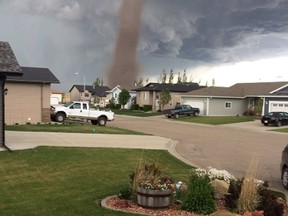 A tornado touches down near Three Hills on June 2, 2017. Photo courtesy Dodi Brauen