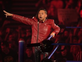 Japanese and World Wrestling Entertainment megastar Shinsuke Nakamura headlines a star-studded card that also features Canadians Kevin Owens, WWE champ Jinder Mahal and Sami Zayn as WWE returns to Kingston in August. Tickets go on sale Friday. (Courtesy World Wrestling Entertainment)