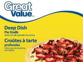 Edmonton's Harlan Bakeries recalled its Great Value deep-dish pie shells due to E.coli concerns June 2, 2017. (Supplied?)