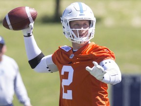 Veteran Drew Willy, loading up to pass during Saturday's practice at York University, is one of four quarterbacks vying for the backup job this season behind Ricky Ray. (CRAIG ROBERTSON, TORONTO SUN)