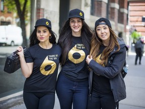 From left: Eleni Nico, Ellie Geronikolos and Stephanie Chong. (ERNEST DOROSZUK, Toronto Sun)