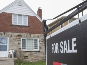 Home for sale sign in Toronto. (Ernest Doroszuk/Toronto Sun)