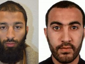 London attackers Khuram Shazad Butt (left) and Rachid Redouane. (U.K. Metropolitan Police/HO)