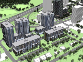 Holloway Lodging, the company that owns the Travelodge hotel at 1376 Carling Ave., near Kirkwood Avenue, has filed a proposal to redevelop the land as high-rise residential complex. Source: Holloway planning rationale -