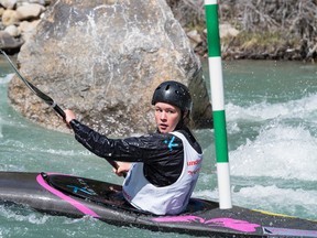 Ottawa’s Lois Betteridge is the only member of the Canadian senior slalom canoe team who competes in both women’s kayak singles and canoe singles. (CHUCK FOWLER/PHOTO)