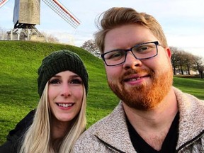 Christine Archibald and Tyler Ferguson, Archibald was on London Bridge with her fiancee, Tyler Ferguson, when she was struck by a speeding van that plowed into a crowd of people. (Handout Photo)