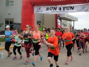 Runners head out from the starting line at the first ever Run 4 Fun outside the Allan and Jean Millar Centre on June 3. See story on page 11 (Joseph Quigley | Whitecourt Star).