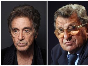 Pacino, left, will star as late Penn State football coach Joe Paterno in an upcoming HBO biopic directed by Barry Levinson. HBO says the film will focus on Paterno dealing with the fallout from the child sex abuse scandal involving his former assistant, Jerry Sandusky. (AP Photo/Victoria Will/, left, and Carolyn Kaster, File)