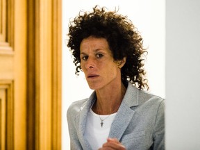 Andrea Constand walks from the courtroom after testifying at Bill Cosby's sexual assault trial at the Montgomery County Courthouse in Norristown, Pa., Tuesday, June 6, 2017. Cosby is accused of drugging and sexually assaulting Constand at his home outside Philadelphia in 2004. (AP/PHOTO)