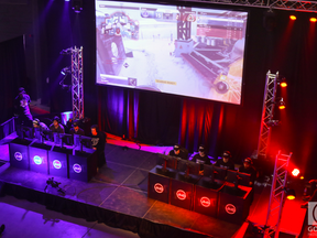 Gamers take part in the UMG Global event in Sault Ste. Marie recently. The company is bringing the gaming competition to Sudbury on July 8-9. Supplied photo
