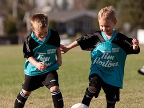 Edmonton is considering adding artificial turf fields to the city to extend the short outdoor soccer season. Greg Southam / Postmedia