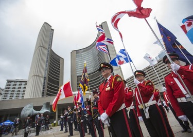 Commemoration of the 73rd anniversary of D-Day and the Battle of Normandy during the Second World War at a ceremony held at Nathan Phillips Square in Toronto, Ont. on Tuesday June 6, 2017. Ernest Doroszuk/Toronto Sun/Postmedia Network