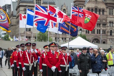 Commemoration of the 73rd anniversary of D-Day and the Battle of Normandy during the Second World War at a ceremony held at Nathan Phillips Square in Toronto, Ont. on Tuesday June 6, 2017. Ernest Doroszuk/Toronto Sun/Postmedia Network