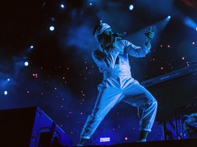 Donald Glover who goes by the stage name Childish Gambino performs on day two of the Governors Ball Music Festival on Saturday, June 3, 2017, in New York. (Photo by Charles Sykes/Invision/AP)