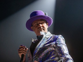 Gord Downie of the Tragically Hip performs at the Air Canada Centre in Toronto, Ont. on Wednesday August 10, 2016. (Ernest Doroszuk/Postmedia Network)