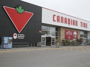 The Canadian Tire store located in the Cedarbrae Mall in Scarborough. A Toronto woman has been charged after a suspect masked with an ISIS bandana allegedly swung a golf club at store employees. (VERONICA HENRI/TORONTO SUN)