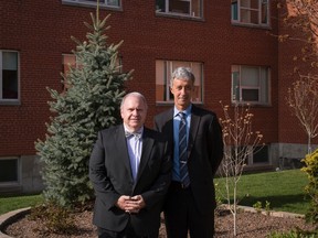 Bluewater Health board chairperson Wayne Pease (left) with Bluewater Health CEO Mike Lapaine.
Handout/Sarnia This Week