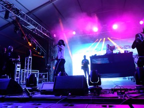 GULF SHORES, AL - MAY 18:  Migos performs on the Boom Boom Stage during the Kick-Off party for the 2017 Hangout Music Festival on May 18, 2017 in Gulf Shores, Alabama.  (Photo by Frazer Harrison/Getty Images for Hangout Music Festival)