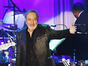 Singer Neil Diamond performs onstage at the Pre-GRAMMY Gala and Salute to Industry Icons Honoring Debra Lee at The Beverly Hilton on February 11, 2017 in Los Angeles, California. (Photo by Kevork Djansezian/Getty Images)