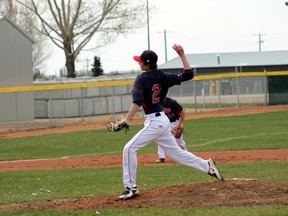 Photo by Jesse Cole Reporter/Examiner
The Parkland Twins during an early season game against Red Deer. The Twins recently swept the Servus Credit Union tournament in Medicine Hat to put them on a 12-game winning streak.