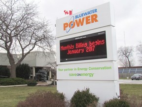 Sarnia-based Bluewater Power launched a new website as part of several new initiatives aimed at improving how its tracks and responds to electricity outages. (File photo)