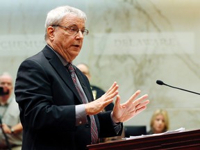 In an Oct. 8, 2014 file photo, attorney Steven Wise of the Nonhuman Rights Project argues on behalf of Tommy, a chimpanzee, before the New York Supreme Court Appellate Division, in Albany, N.Y. (AP Photo/Mike Groll, File)