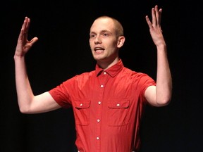 Full Muun Komming, performed by Sam Kruger, is the Fringe Festival?s Outstanding Solo Performance. It plays at the Palace Theatre?s Procunier Hall Friday at 8:30 p.m. and Saturday at 2:30 p.m. (MIKE HENSEN, The London Free Press)