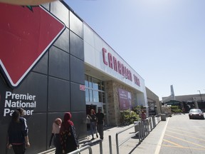 The Canadian Tire store in Scarborough where a woman tried to attack staff and customers with a golf club.  Wednesday June 7, 2017. (Postmedia Network)