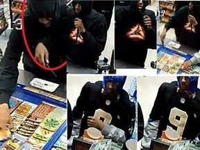 Three suspects sought in convenience store robbery in Orléans June 2. POLICE HANDOUT