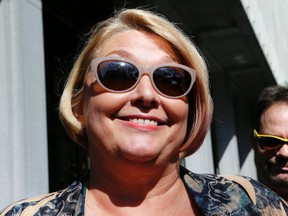 Samantha Geimer arrives at Los Angeles Superior Court for a motion hearing in Los Angeles Friday, June 9, 2017. A lawyer for director Roman Polanski says Geimer, Polanski’s sexual assault victim, will appeal to a judge to end the 40-year-old case against him. (AP Photo/Damian Dovarganes)
