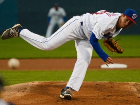 Champions starter Daniel Cordero allowed 11 hits and eight earned runs in five innings on Friday night at Quebec City.