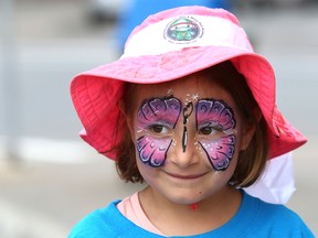 Danika Drolet, 7, waits for a wagon ride at the Downtown Rotary Blues for Food event in Sudbury, Ont. on Saturday June 10, 2017. The annual event featured nine local bands, food and beverages, and activities for the family. Blues for Food raised funds and collected non-perishable food items for the Sudbury Food Bank. John Lappa/Sudbury Star/Postmedia Network