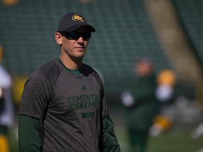 Eskimos head coach Jason Maas says despite blowups between players at camp, a key component to the team is discipline. (Greg Southam)