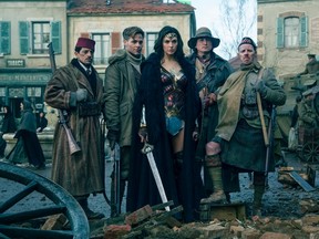 Said Taghmaoui, left to right, Chris Pine, Gal Gadot, Eugene Brave Rock and Ewen Bremner are shown in the movie "Wonder Woman" in this undated handout photo. (THE CANADIAN PRESS/HO)