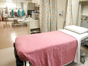 A hospital bed inside the Stollery Children's Hospital in Edmonton is picutred in  this Dec. 10, 2010. (Postmedia Network)