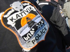 A shoulder patch for the Kativik Police in Kuujjuaq, Que., is shown in this March 28, 2008 photo. (Tom Hanson/The Canadian Press/Files)