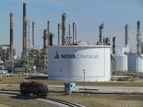 The Nova Chemicals Corunna site is shown in this file photo. The company recently received provincial environmental approvals for a $2-billion polyethylene plant it is considering building near its Corunna site. A final decision on the project is expected this year. (File photo)
