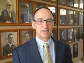 George Mallay, general manager of the Sarnia-Lambton Economic Partnership, stands Monday June 12, 2017 outside Sarnia city council chambers. Mallay is set to retire at the end of June and made his final presentation to council for the partnership. (Paul Morden/Sarnia Observer)