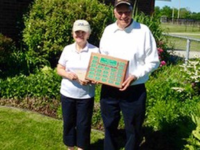 Edna and Ed Braithwaite of Sarnia won the Burchill Financial Tournament at the Sarnia Lawn Bowling Club on Wednesday, June 7, 2017. (Contributed Photo)