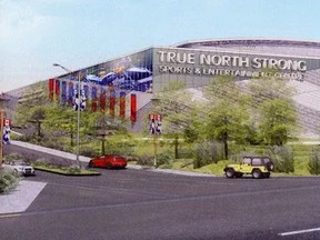 The proposed True North Strong Sports and Entertainment Centre.