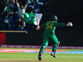Captain Sarfraz Ahmed has led eighth-ranked Pakistan to a shocking Champions Trophy semifinal against hosts England. (GETTY IMAGES)