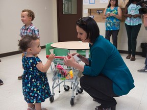 Danielle Larivee, Minister of Children’s Services, visited the Africa Centre in north Edmonton on June 13, 2017.  Shaughn Butts / Postmedia