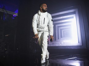 Rapper Drake performs onstage during the 2017 Adult Swim Upfront Party at Terminal 5 on May 17, 2017 in New York City. (Photo by Dimitrios Kambouris/Getty Images for Adult Swim)