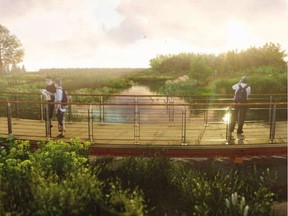 The South Nation Conservation Authority created concepts for a proposed wetland and boardwalk feature in Navan.