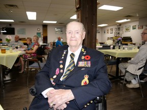 Jack Owen celebrated his 100th birthday at the Spruce Grove Legion last week. The Second World War veteran served with the First Army Tank Brigade. - Photo by Marcia Love Reporter/Examiner