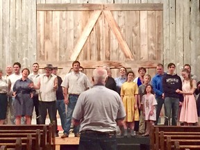 Warren Robinson directs a rehearsal for Kingsbridge The Musical at the Kingsbridge Centre. Many local volunteers have lent their talents and time to the production. Kingsbridge The Musical premieres at the Kingsbridge Centre June 15, 2017.