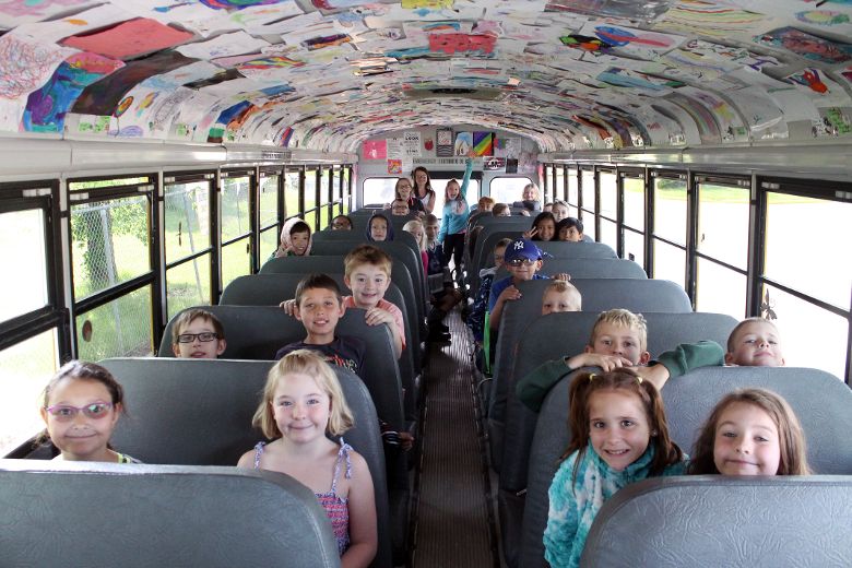 Brookwood students turn school bus into mobile art gallery | Spruce ...